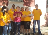 Ольга Коргунова с волонтерами на Дне Забот